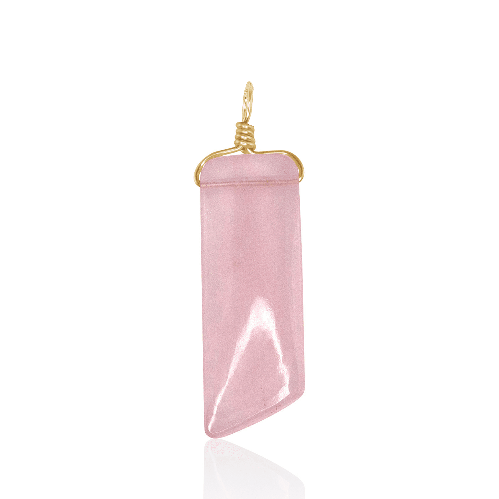 Rose Quartz Smooth Point Pendant Necklace - Healing Crystal Jewelry for Women, Chakra Balancing & Stress Relief - Perfect for Meditation, Yoga & Spiritual Gifts