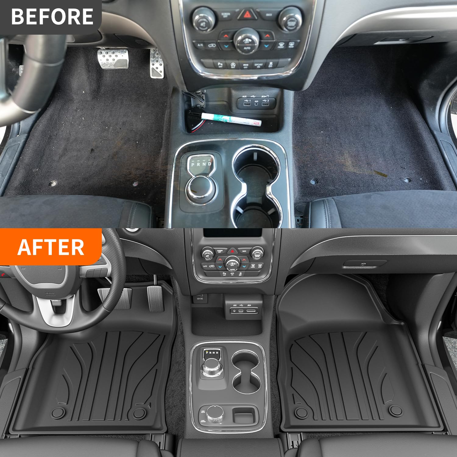 Durable All-Weather Floor Mats for 2016-2025 Dodge Durango | 7-Seat Trunk Liner & 3rd Row Backrest Mat Set | Perfect for Road Trips, Camping & Family Adventures