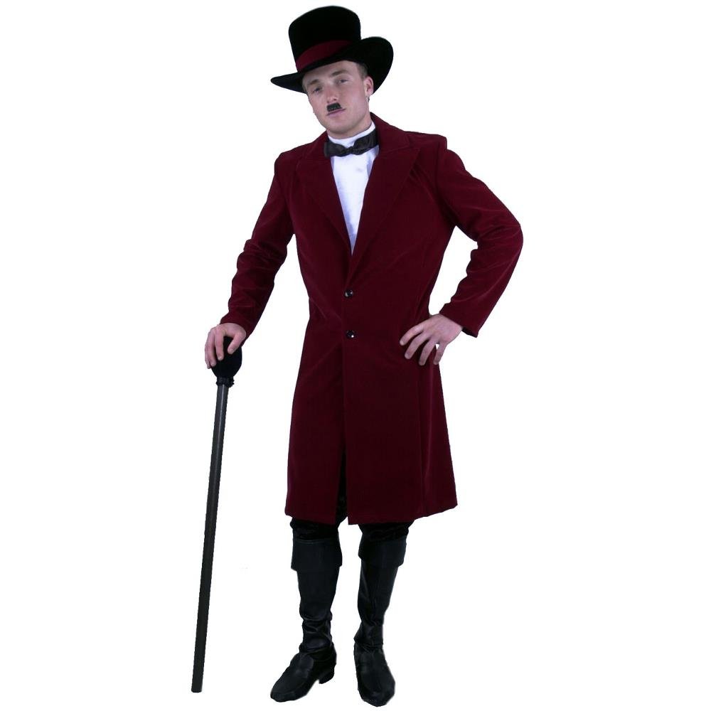 Charlie Chaplin Adult Costume Red - Vintage Tramp Outfit for Halloween, Cosplay & Themed Parties - Perfect for Costume Events, Comedy Shows & 1920s Retro Celebrations