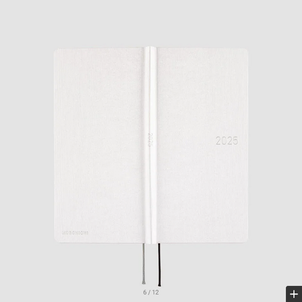 Hobonichi Techo 2025 Planner - Platinum White Weeks Hardcover, Weekly Horizontal Layout, English Edition (January Start, Monday Start) | Perfect for Journaling, Productivity & Daily Planning