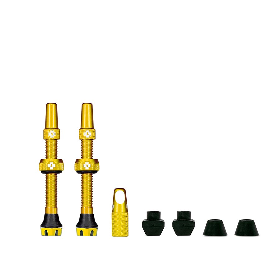 Muc Off V2 Tubeless Valve Presta Pair - High Performance Bike Tire Valves for MTB & Road Bikes - Perfect for Tubeless Setup and Off-Road Cycling