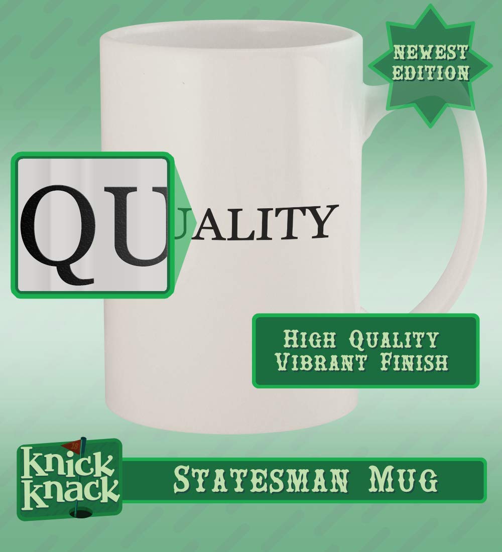 Premium 14oz Ceramic White Statesman Coffee Mug - Elegant & Durable for Home, Office, or Gifts - Perfect for Coffee, Tea & Hot Beverages