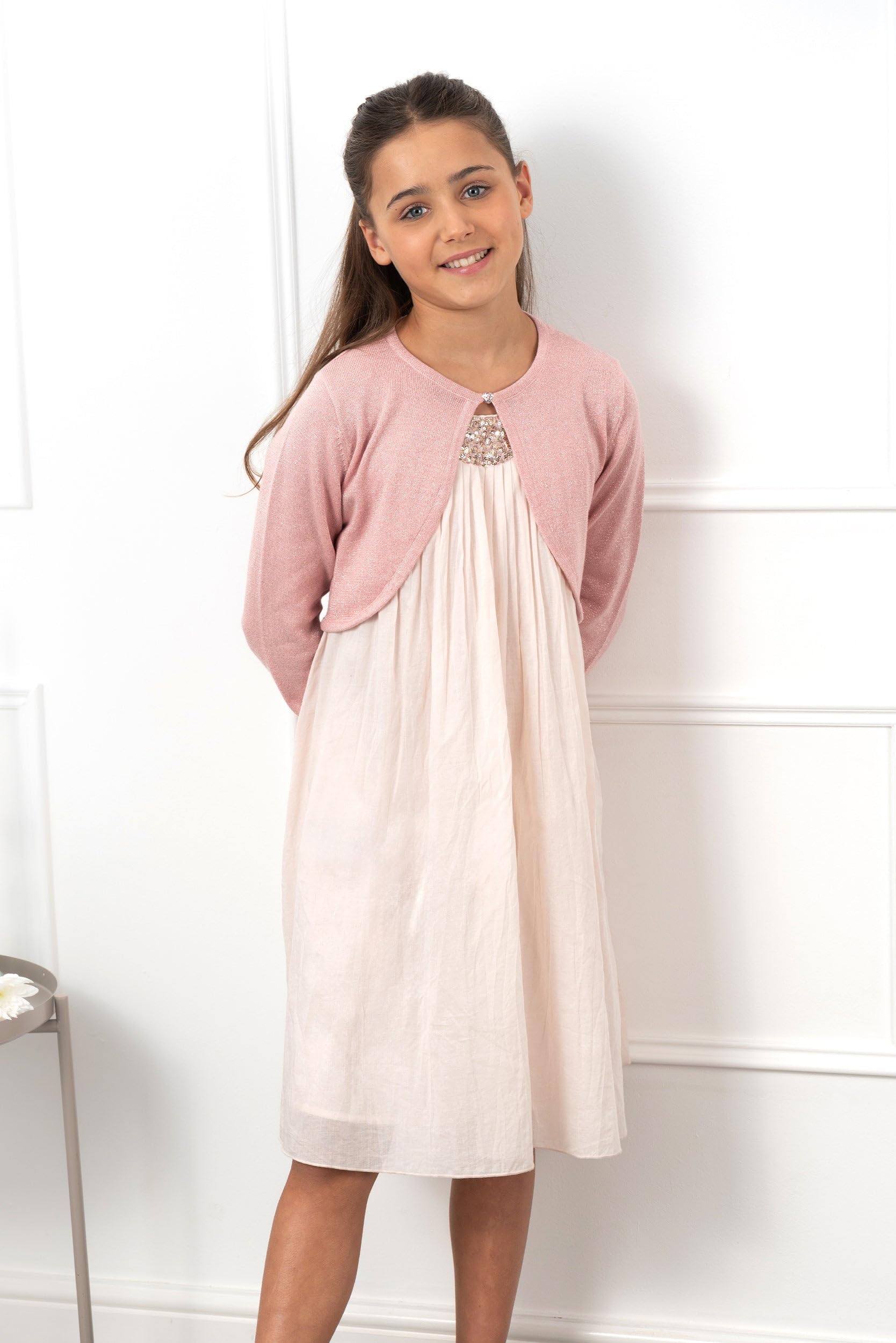 Black Butterfly Girls Long Sleeve Sparkle Cardigan - Kids Shrug Sweater for Girls - Perfect for Birthday Parties, School, and Special Occasions