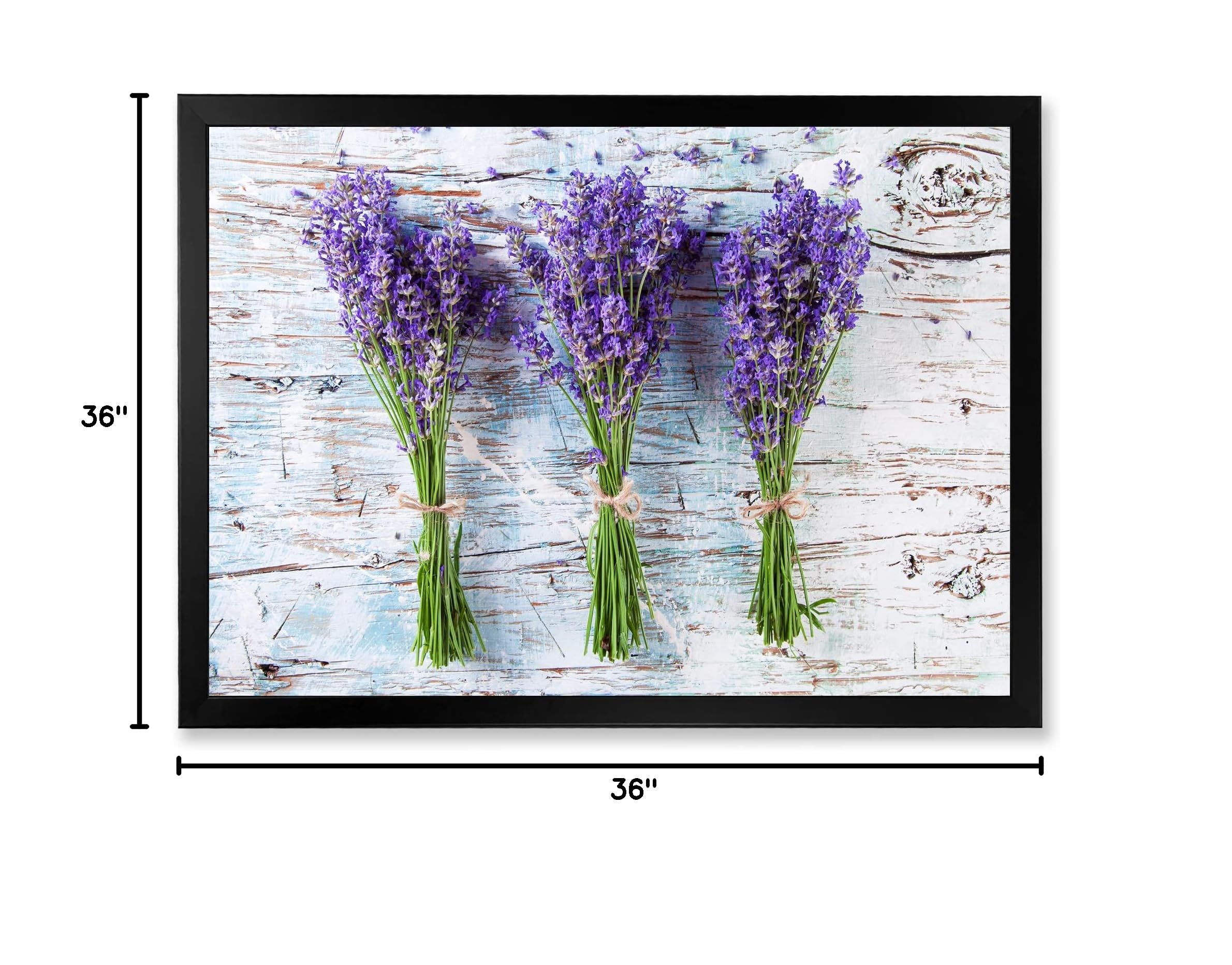 DesignQ Fresh Lavender on Wood Farmhouse Framed Wall Art - Rustic Home Decor for Living Room, Bedroom & Office - Perfect Gift for Housewarming