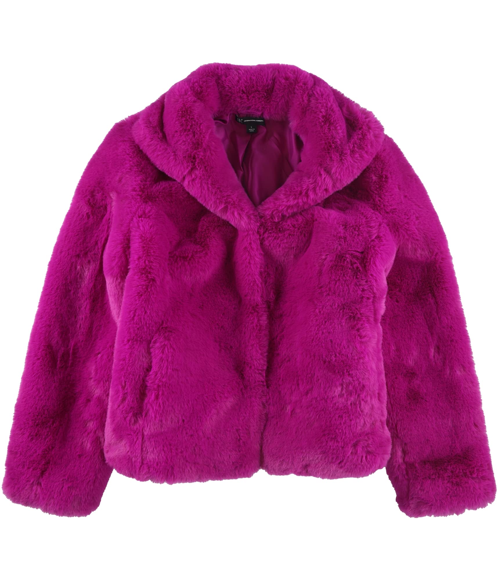 Women's Stylish Purple Faux Fur Winter Coat - Medium Size | Warm & Soft Outerwear for Cold Weather, Parties & Holiday Outfits