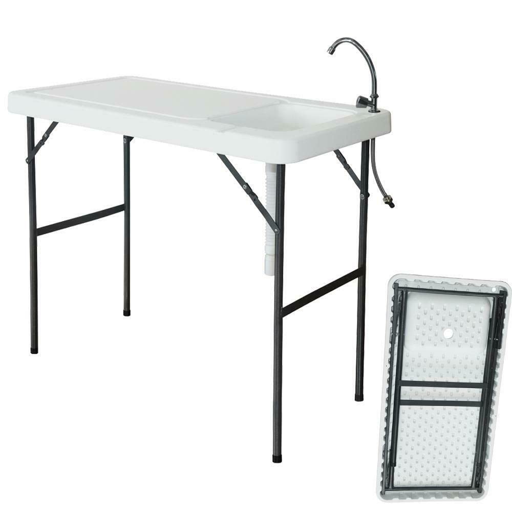 **BrandMagaz Portable Folding Outdoor Table - Camping Sink, Fish Cleaning & Hunting Cutting Station - Lightweight Picnic & Camping Supplies for Outdoor Adventures**    *(Perfect for Camping, Fishing, Hunting, Picnics & Outdoor Cooking)*