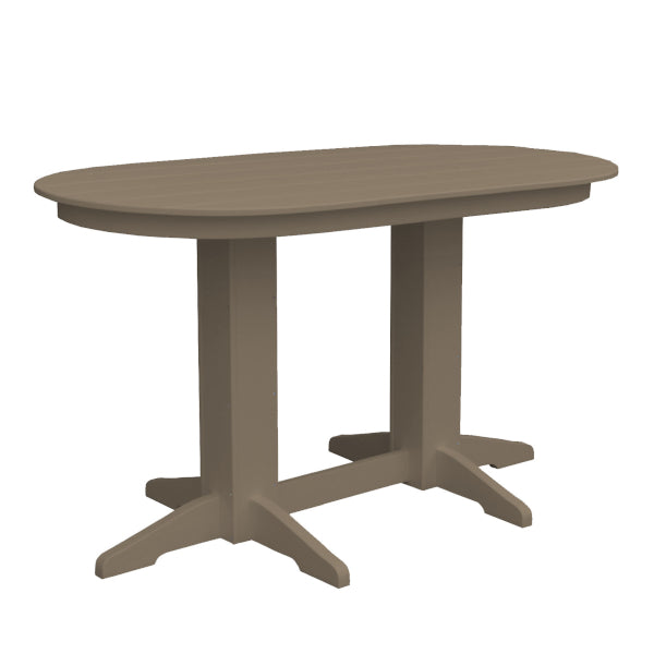 Modern Oval Counter Table for Kitchen & Bar - Stylish Dining & Entertaining Solution - Perfect for Breakfast Nook, Kitchen Island or Home Bar Setup