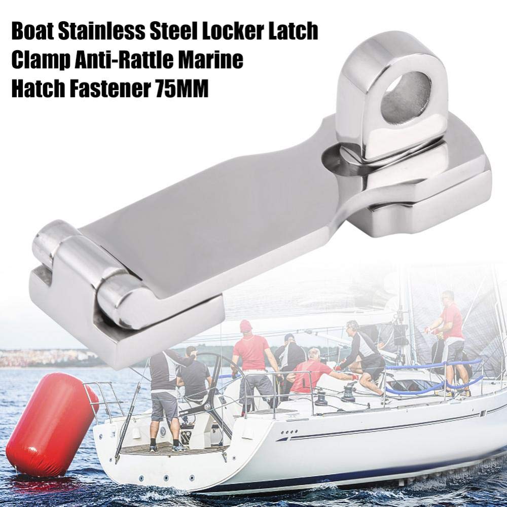 75MM Stainless Steel Marine Hatch Fastener - Boat Deck Hardware, Anti-Rattle Locker Clamp for Secure Storage | Perfect for Sailboats, Yachts & Fishing Boats