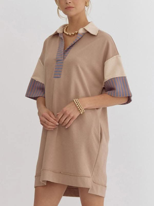 Stylish Cotton Striped Polo and Skirt Outfit Set for Women - Casual Summer Fashion for Beach, Travel and Daily Wear