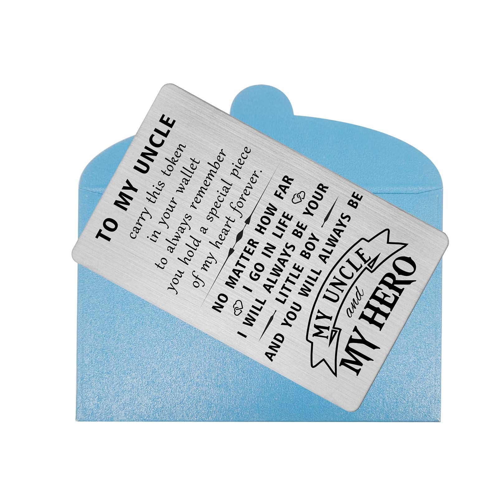 HYHYDHP Uncle Father's Day Cards from Nephew - Thoughtful Thank You Gifts for Uncle, Birthday & Christmas Present Ideas | Perfect for Special Occasions & Family Celebrations