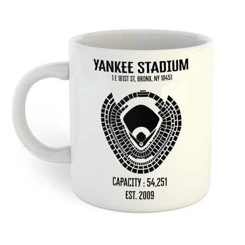 New York Yankees Official MLB Coffee Mug - 12oz Ceramic Travel Mug with Lid, Perfect for Hot & Cold Drinks - Great Gift for Baseball Fans, Office Use, Home, or Game Day