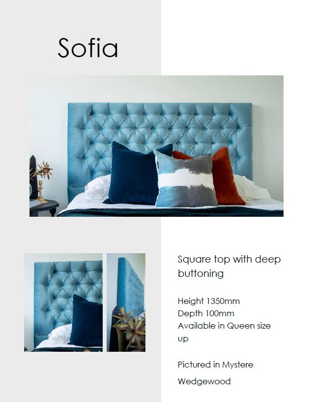 Stylish Sofia Upholstered Headboard - Queen Size Bed Frame Accent for Modern Bedroom Decor | Perfect for Master Bedrooms, Guest Rooms & Cozy Apartment Spaces