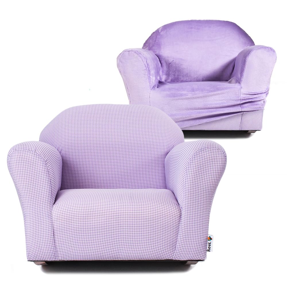 Ergonomic Rocking Chair for Toddlers Ages 2-5 - Microsuede Upholstery with Removable Cover - Sturdy Wooden Frame - Easy to Clean - Perfect for Playrooms, Bedrooms & Nursery Reading Nooks