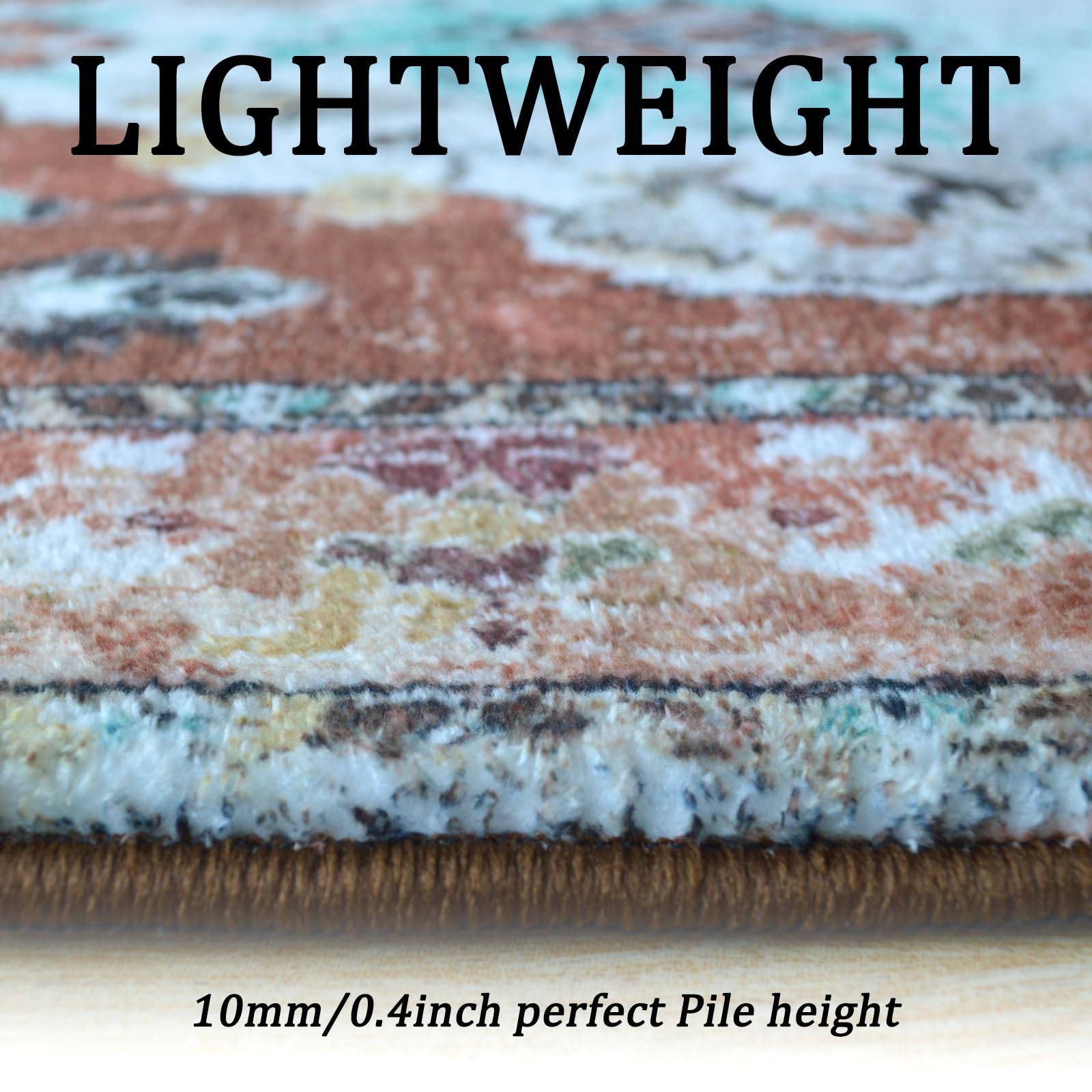 Non-Slip Washable Small Indoor Door Mat - Narrow Entrance Rug for Kitchen, Bathroom, Hallway, Office, Sink & Laundry - Perfect for High-Traffic Areas & Wet Floors (Orange)