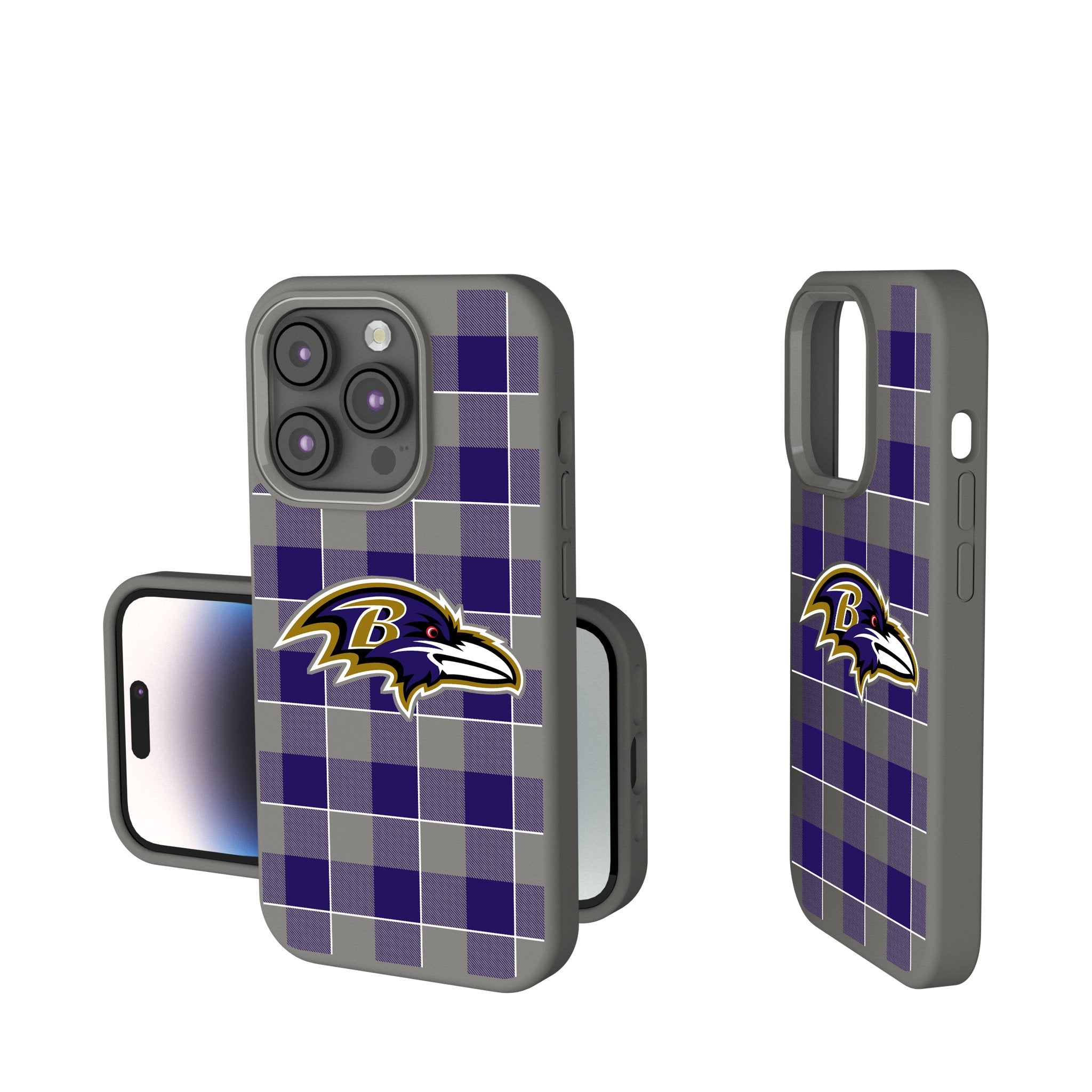 Baltimore Ravens Plaid Soft Touch Phone Case - Durable Protective Cover for iPhone & Samsung - Perfect for Game Day & Everyday Use