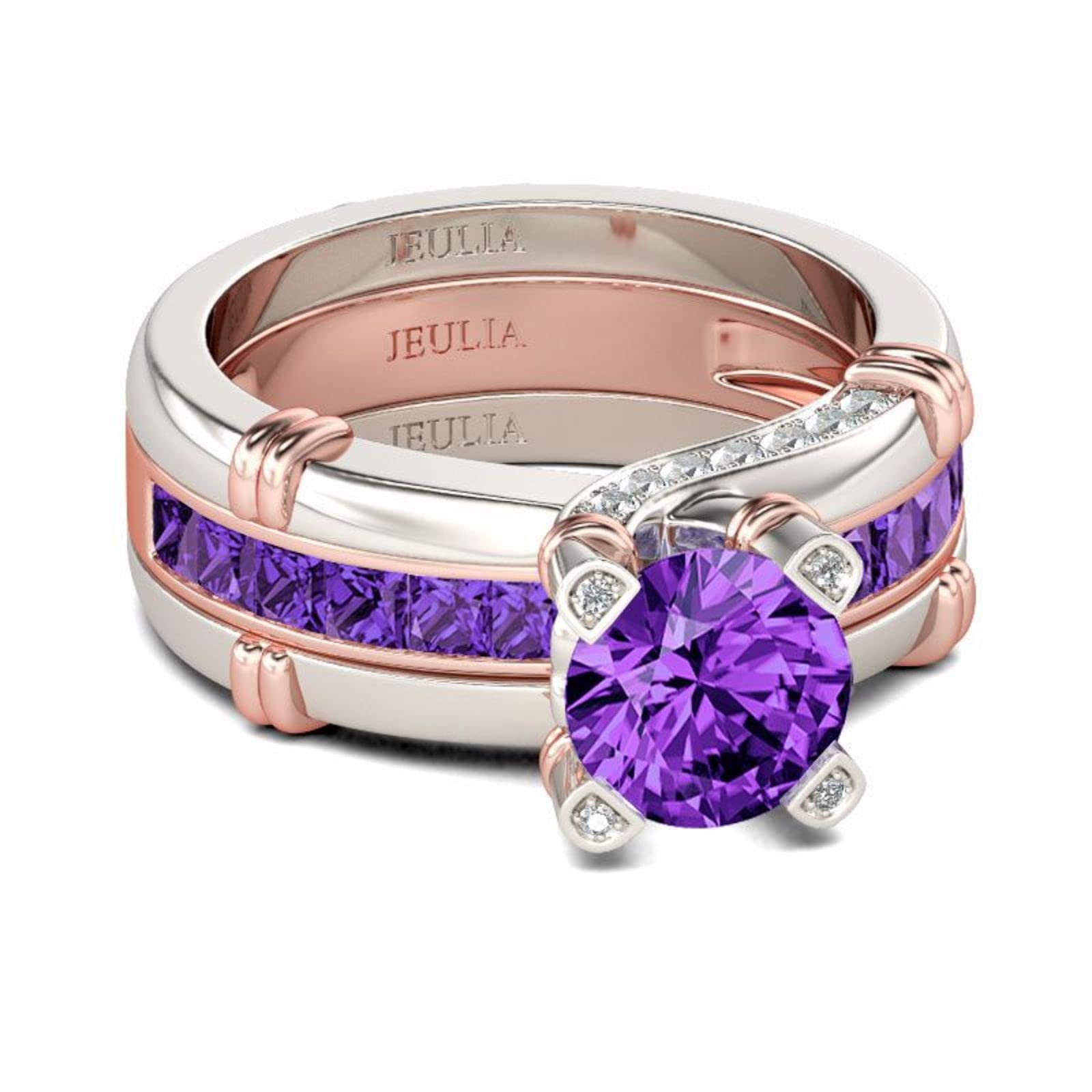 Jeulia Diamond Band Rings for Women - Sterling Silver CZ Interchangeable Ring Sets | Wedding, Engagement, Anniversary, Promise Rings & Bridal Jewelry | Perfect for Proposals, Bridal Parties & Romantic Gifts