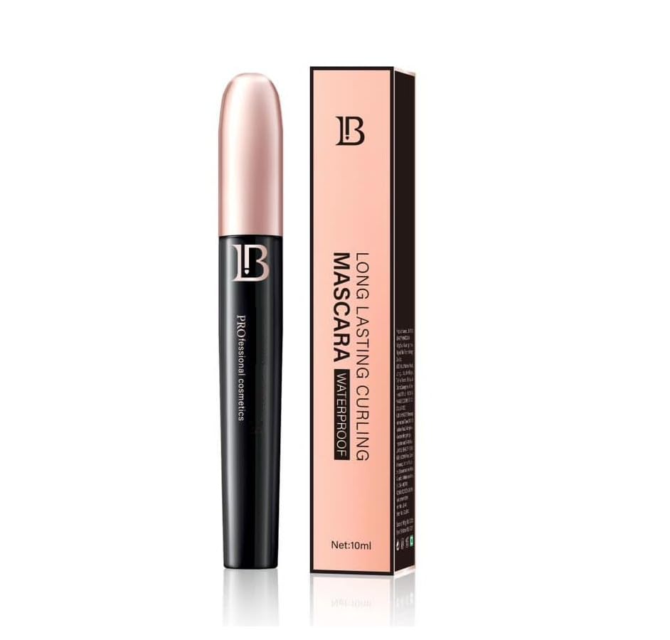 FLENGO Curl-Ease Volumizing & Lengthening Mascara - Waterproof Smudge-Proof for Perfect Curled Lashes | Ideal for Daily Wear, Special Occasions & Lash Enhancement