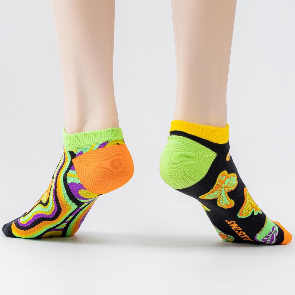 2 Pairs Cartoon Plant Food Pattern Cotton Ankle Socks for Women & Teens - Cute Comfortable Socks for Casual Wear, Gym, Home & Gifts
