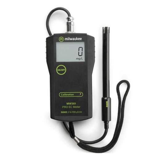Milwaukee MW301 Smart Portable Conductivity Meter 1-1990 µS/cm with ATC | Water Quality Testing for Pools, Aquariums & Hydroponics
