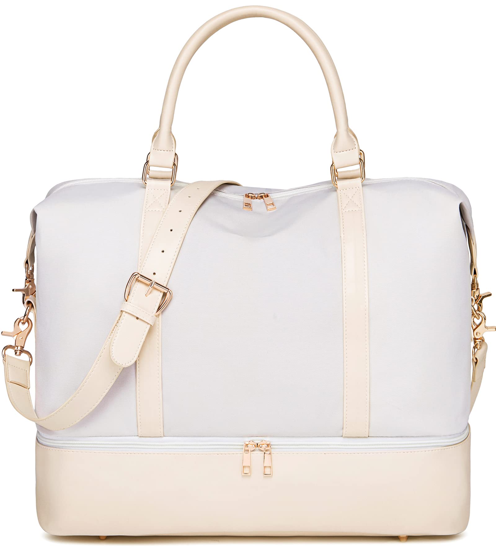 Women's Canvas Travel Weekender Bag - Lightweight Carry-On Overnight Duffel with Pockets | Perfect for Weekend Getaways, Gym, Beach & Airplane Travel