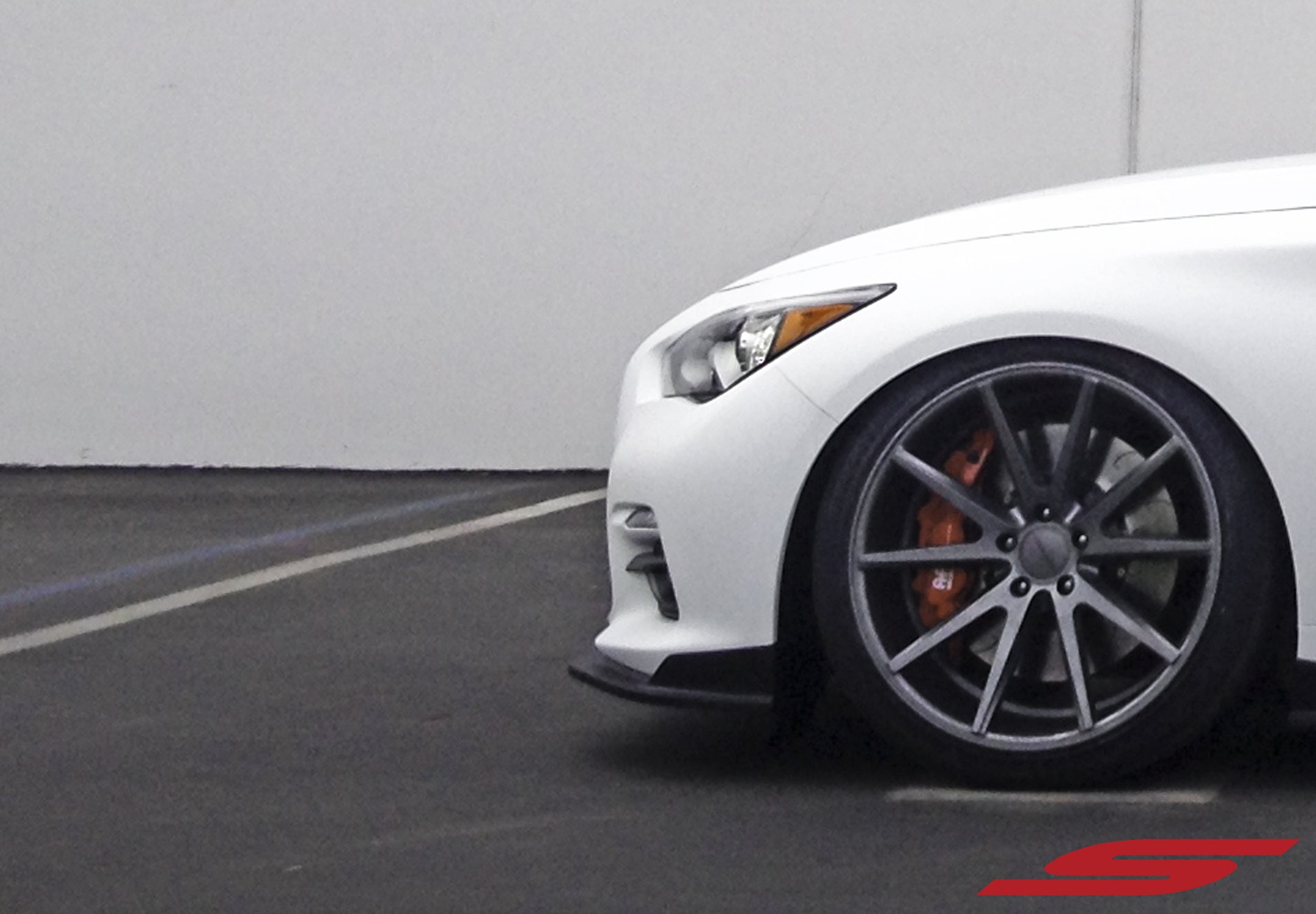2014-2017 Infiniti Q50 Sport Front Bumper Splitter Lip Spoiler - KB11225 - Enhance Style & Aerodynamics for Sporty Driving