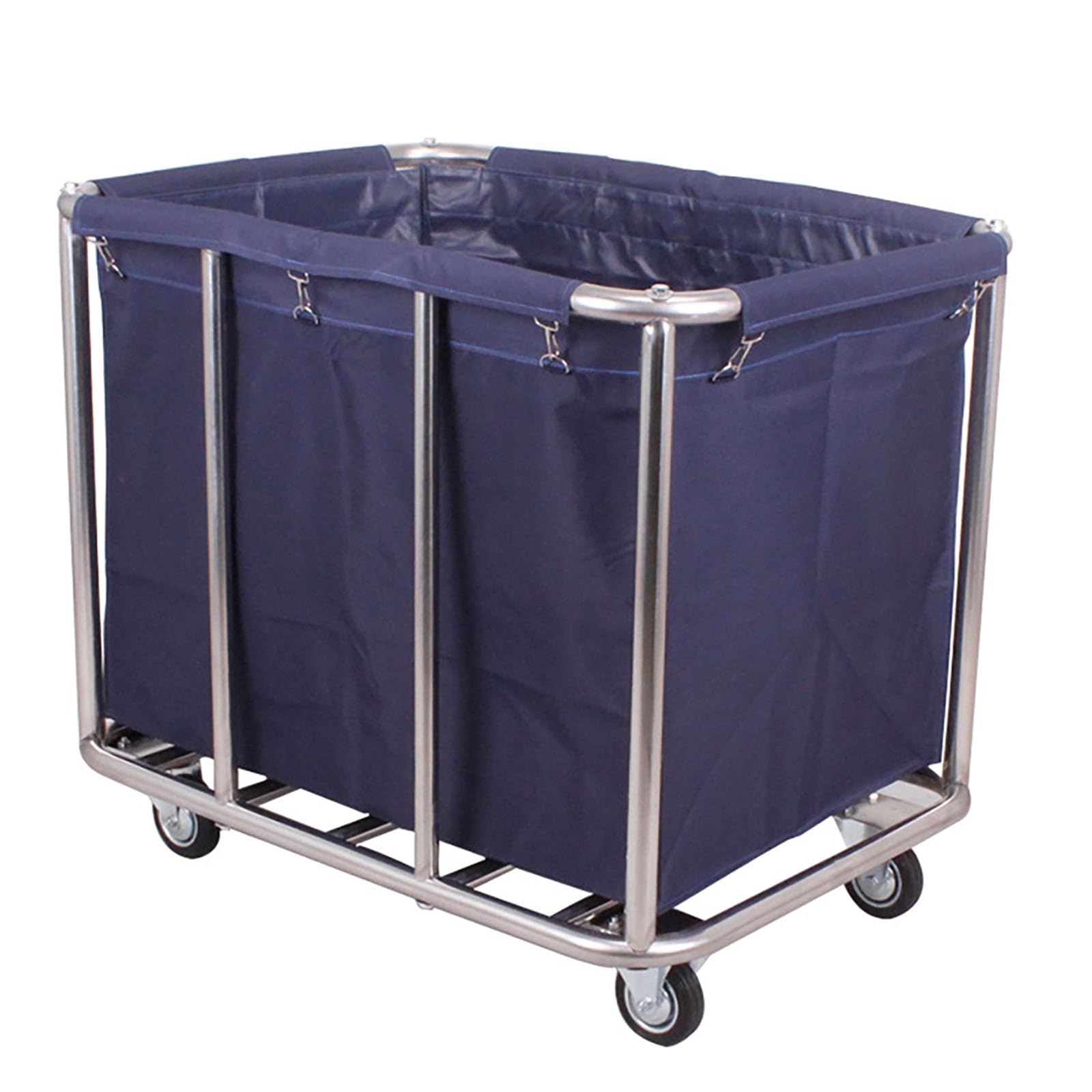 Heavy Duty Commercial Laundry Cart with Wheels - 12 Bushel (400L) Collapsible Rolling Laundry Hamper - Industrial Large Waterproof Laundry Basket for Home, Hotel & Hospital Storage - Perfect for Organizing Clothes, Linens & Bulk Laundry Transport