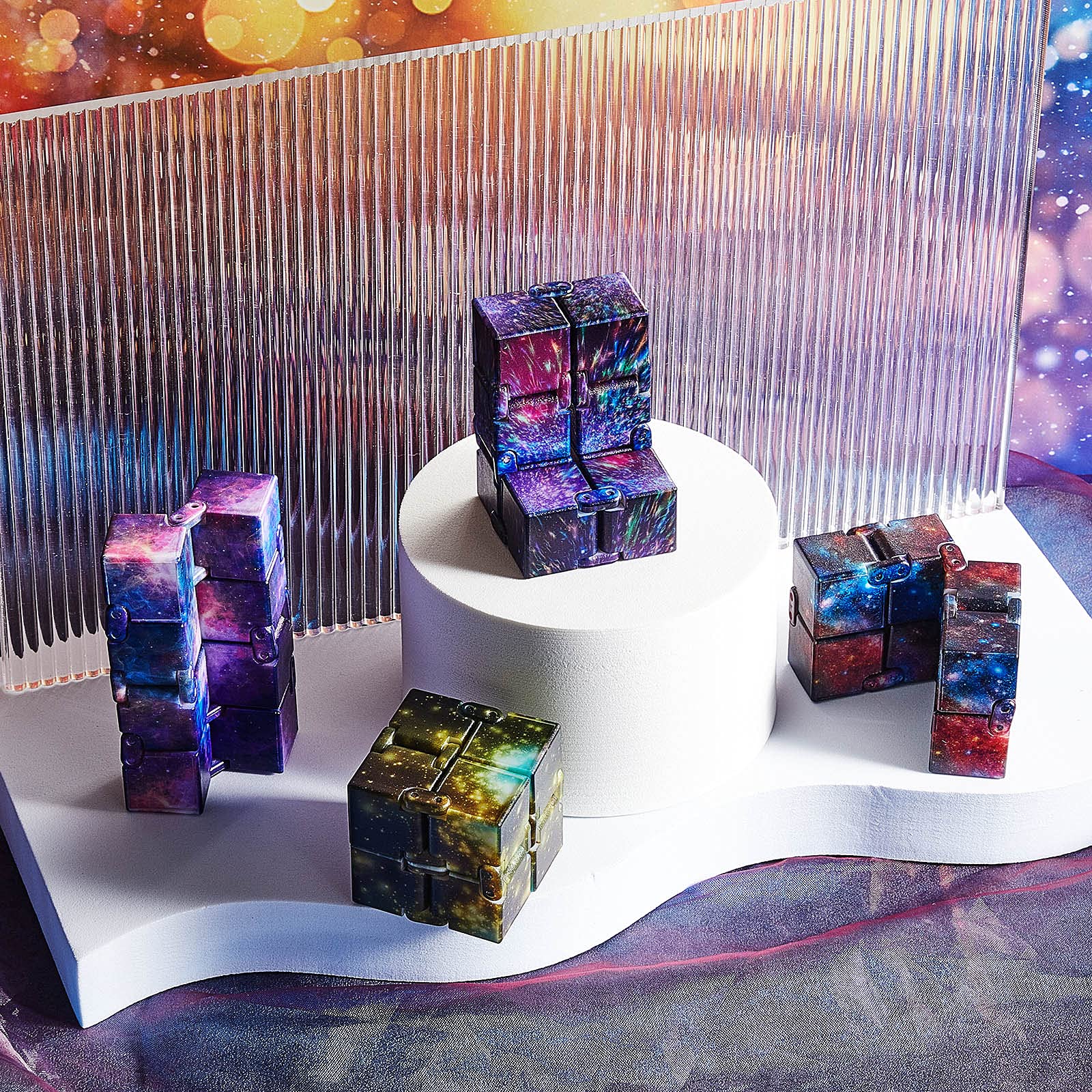 Magic Sensory Stress Cube Toy - Anxiety Relief Fidget Toy for Adults & Kids, Handheld Stress Reliever for Christmas Party Favors & Gifts (Delicate Style) - Perfect for Office, School, Travel & Home Relaxation