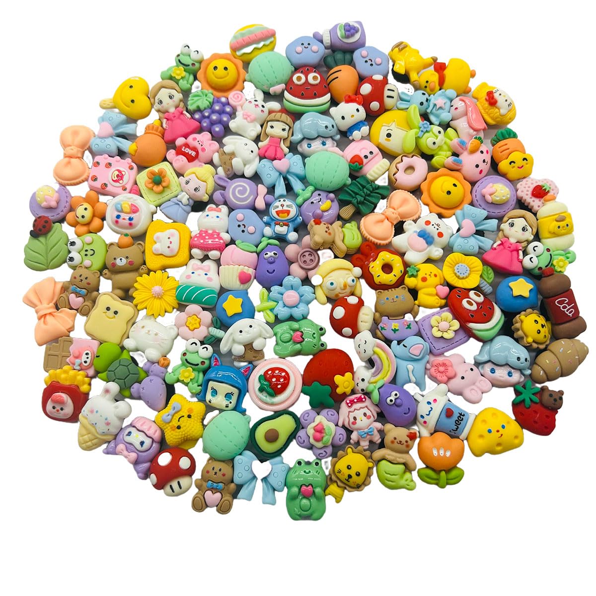 Ollyia 30-50pcs PVC Resin Shoe Charms - Cute Random Design Shoe Decorations for Crocs & Garden Shoes | Perfect for Parties, Gifts for Girls, Boys & Adults | Great for DIY Crafts, School Events & Fashion Accessories