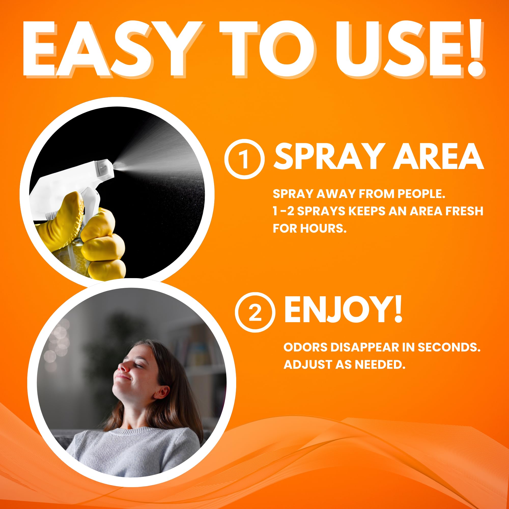 Neutron Industries NI-712 Fresh Orange Odor Eliminator Spray - 4 Pack (16 oz Each) | Powerful Long-Lasting Odor Neutralizer & Air Freshener for Home, Car, Pet Areas, Gym & Office | Eliminates Cooking, Smoke & Pet Odors Instantly