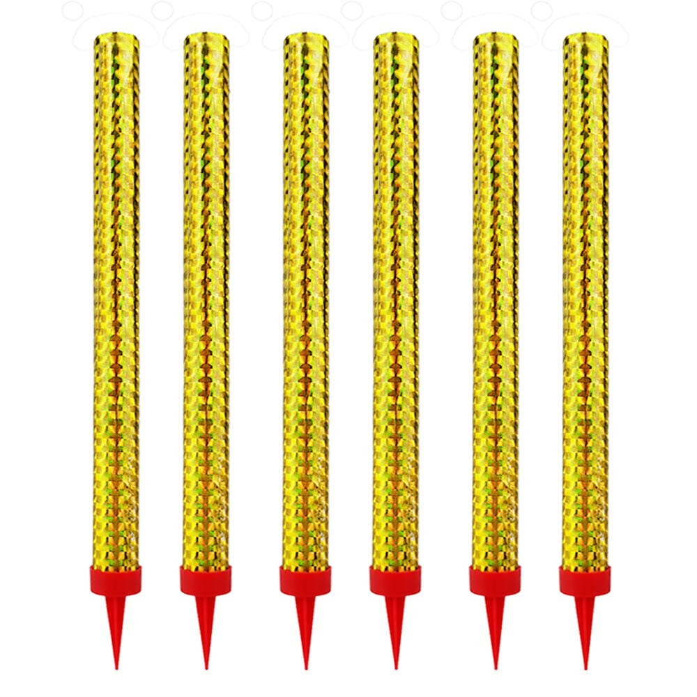 Metallic Long Thin Coil Birthday Cake Candles with Holders - 6 Pack for Wedding, Party & Celebration Decorations - Perfect for Cupcakes, Anniversary Cakes and Special Occasions