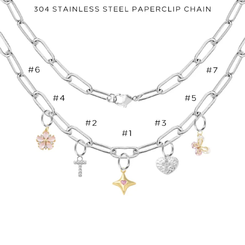 Elegant Charm Necklace with Assorted Charms - Perfect for Gift Giving, Special Occasions & Everyday Wear | $48.00