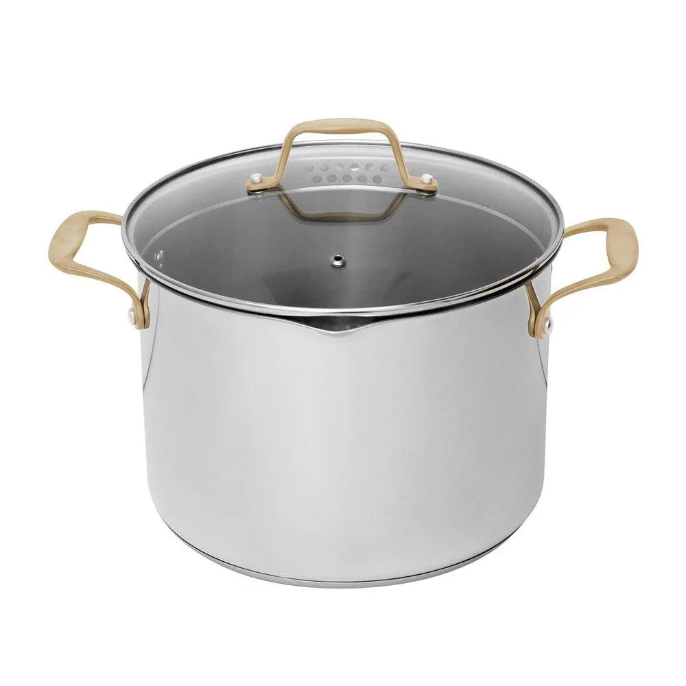 ZLINE 10-Piece Stainless Steel Cookware Set - Non-Toxic, Dishwasher Safe Pots and Pans with Glass Lids (CWSETL ST 10) - Perfect for Home Cooking, Professional Chefs & Restaurant Use