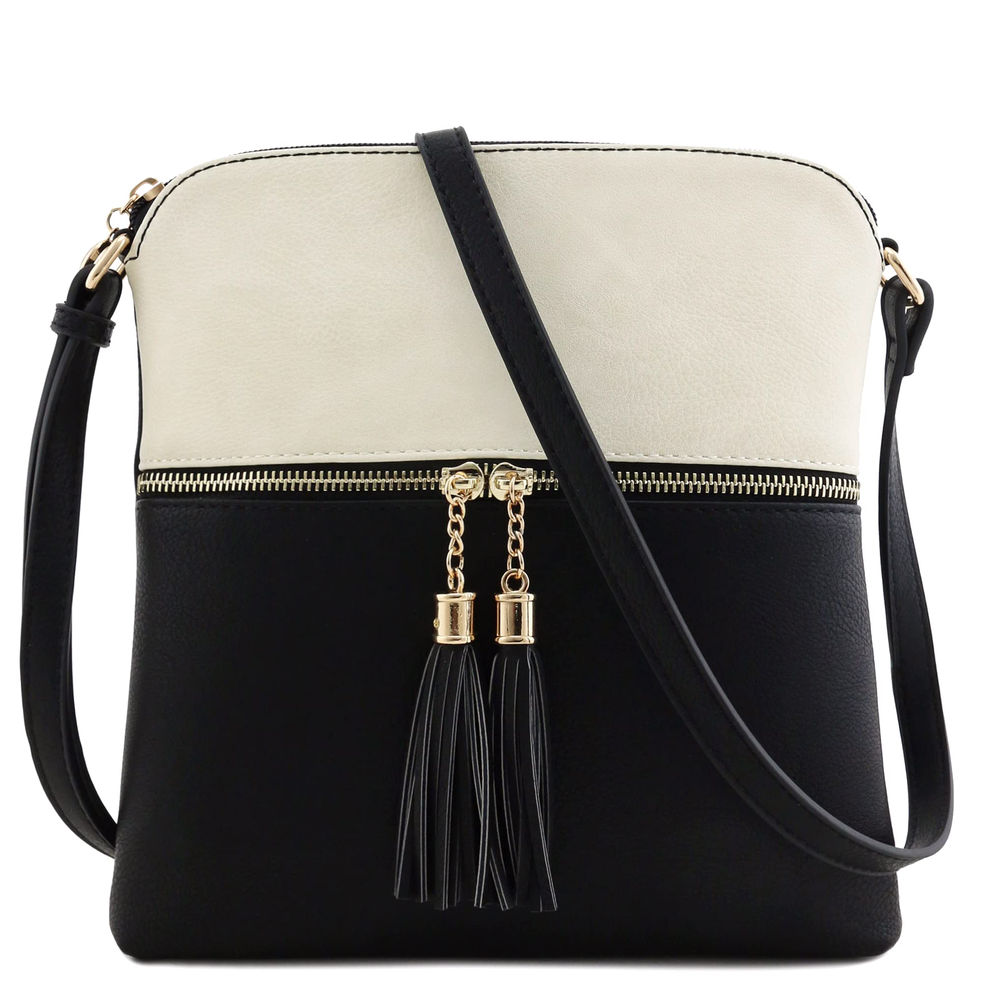 Stylish FashionPuzzle Tassel Zip Pocket Crossbody Bag for Women - Perfect for Daily Use, Travel, and Parties