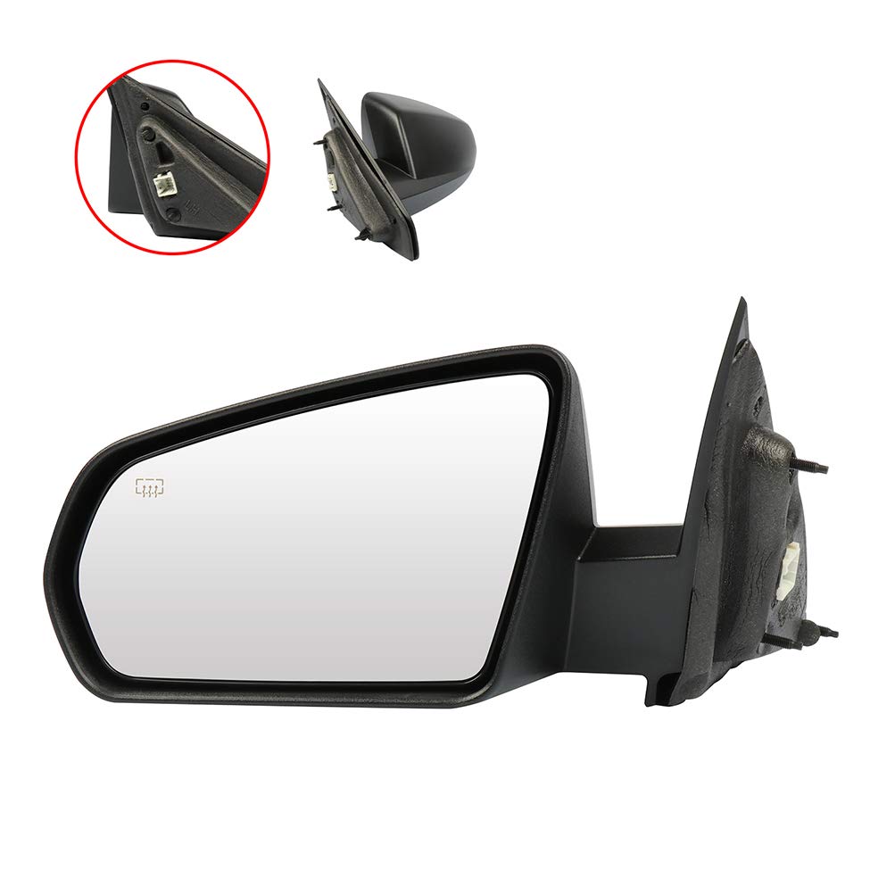 SCITOO Power Heated Left Side View Mirror Compatible with 2008-2014 Dodge Avenger - Driver Side Non-Folding Exterior Replacement Mirror (Part #CH1320268) | Perfect for Parking Assistance & Blind Spot Visibility