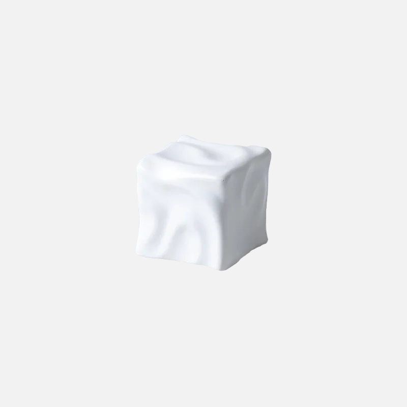 Elegant Draped Cube Ornament - Modern Home Decor for Christmas Tree, Holiday Party & Wedding Centerpiece Decoration