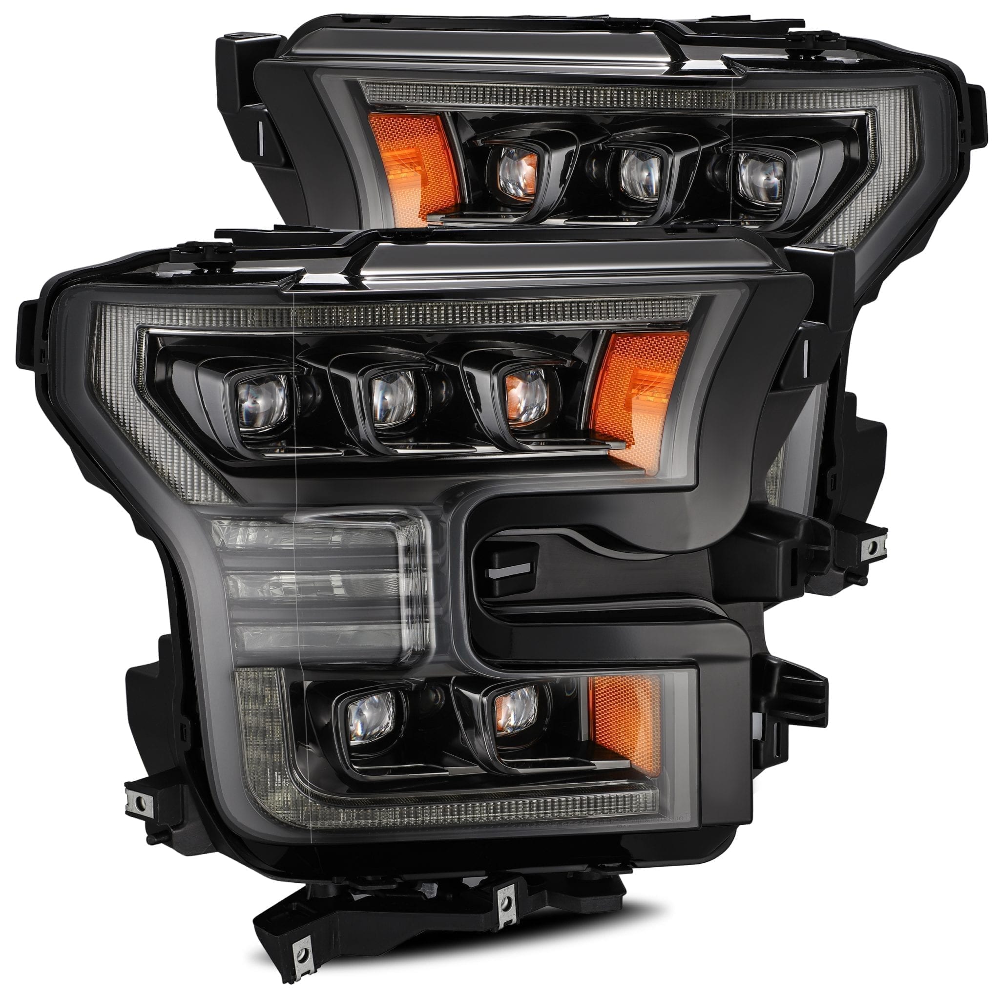 2015-2017 Ford F150 & 2017-2020 F150 Raptor NOVA Series LED Projector Headlights - Alpha Black by Alpha Rex (Part# 880163) - Upgrade for Night Driving & Off-Road Adventures