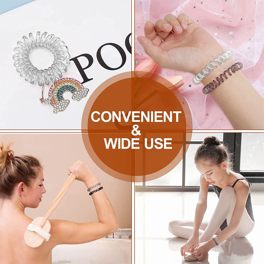 ZIBUYU® Spiral Hair Ties for Women & Girls - 9 Pack Coil Ponytail Holders, Soft Elastic Hair Bands & Stylish Scrunchies - Perfect for Workouts, Yoga, School & Everyday Hairstyles
