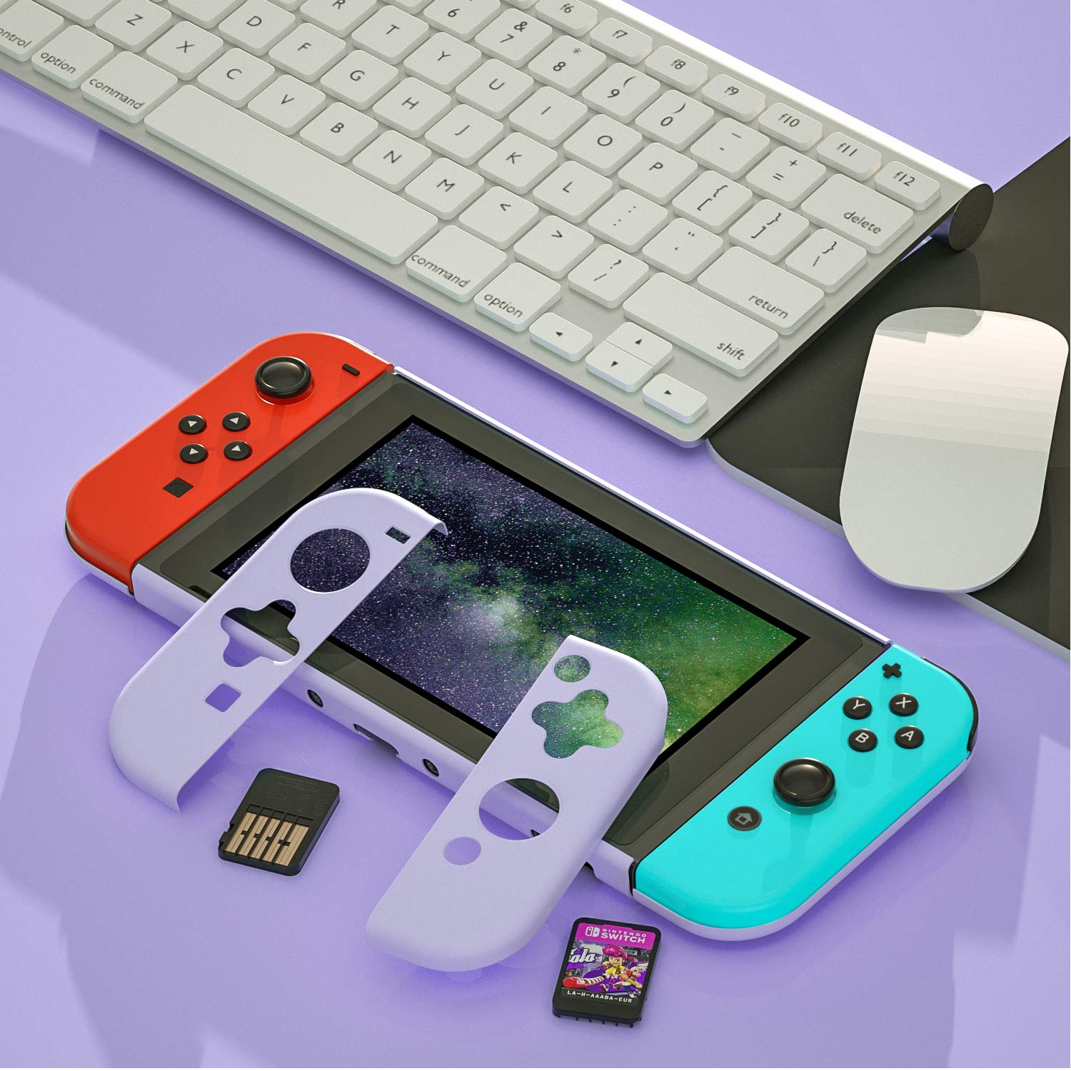 Durable Purple Protective Case for Nintendo Switch - Shockproof & Scratch-Resistant Cover for Gaming On-The-Go, Travel & Daily Use