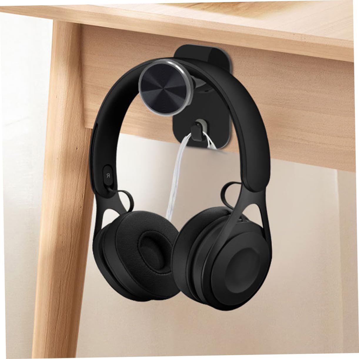 HOOTNEE Headphone Wall Mount - Easy Stick-On Headset Hanger for Over-Ear & On-Ear Headphones - Flexible & Space-Saving Organizer for Office, Study Room, Gaming Setup & Home Use