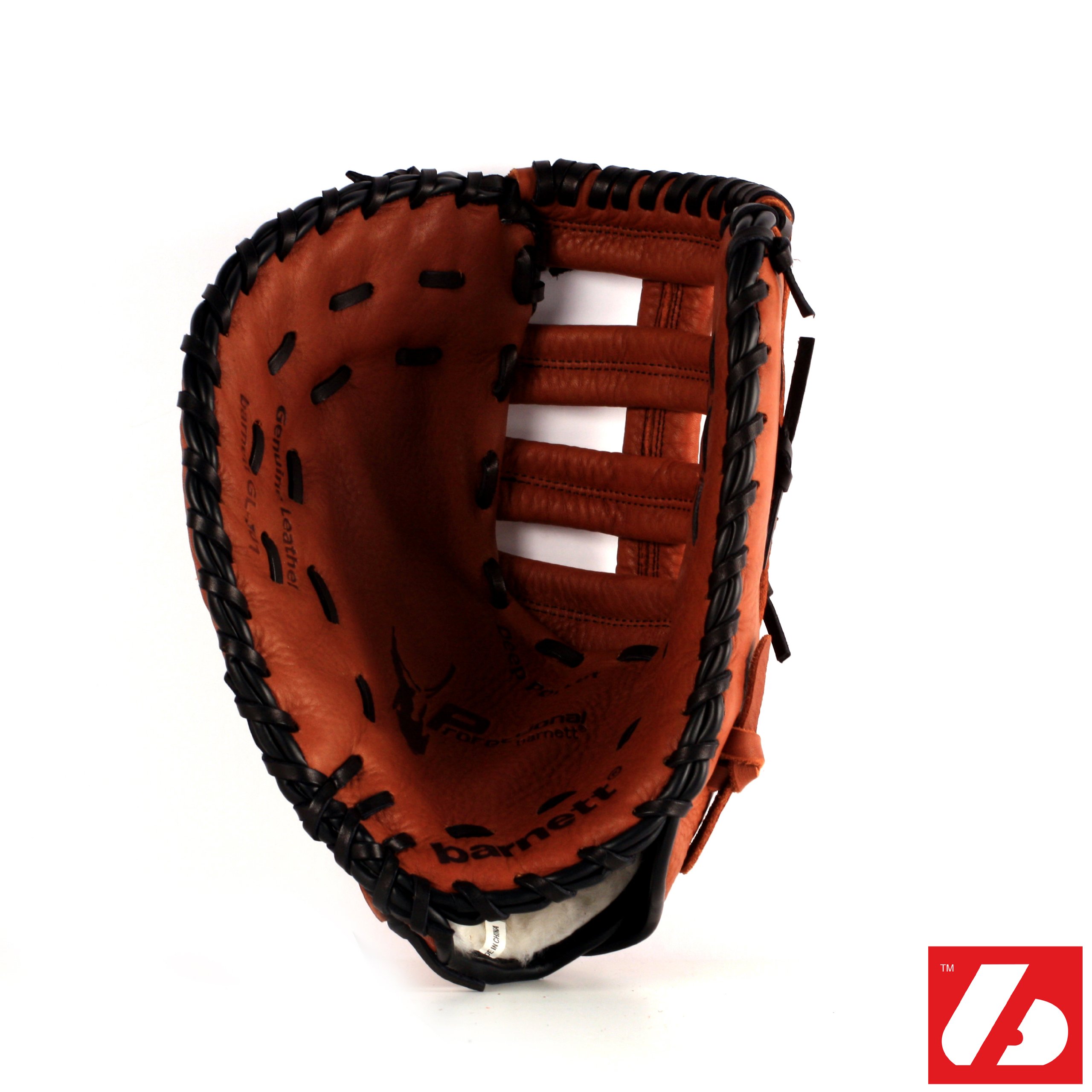 BARNETT GL-301 Competition First Baseball Glove - Premium Genuine Leather, Brown - Perfect for Youth & Adult Baseball Games, Practice & Training