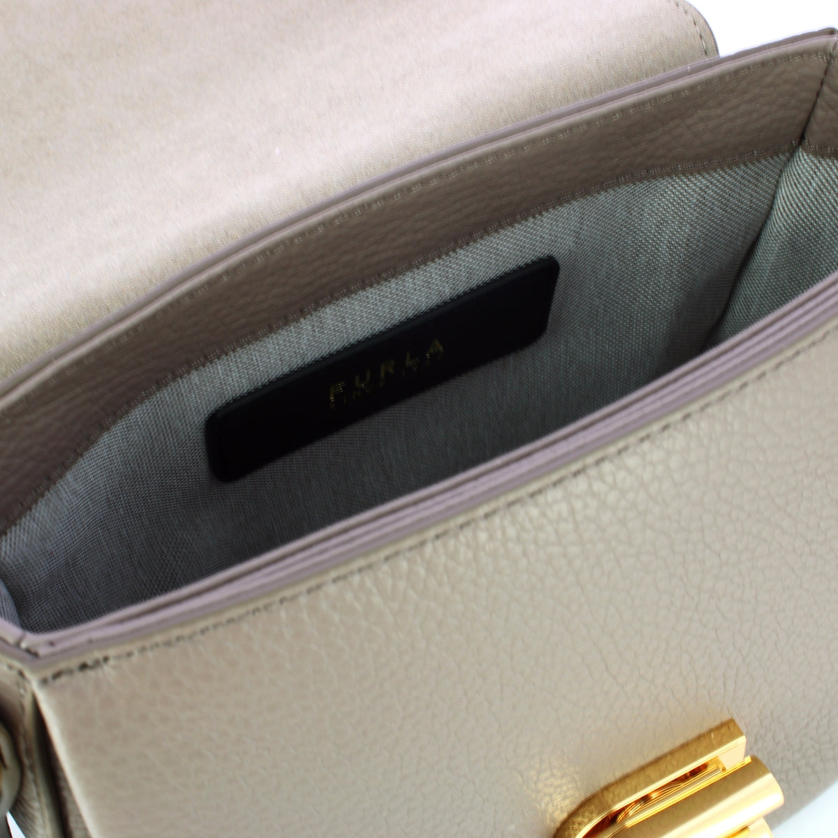 Furla Lotus Mini Flap Purse in Stucco Gray & Toni - WB01491BX0356 - Stylish Crossbody Bag for Women, Perfect for Work, Travel, and Everyday Use
