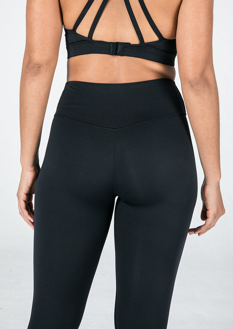 Adjustable Sports Bra & High-Waisted Legging Set for Women - Black | Workout, Yoga, Running & Gym Outfit