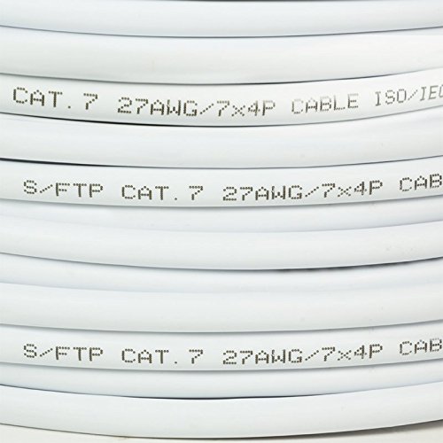 Professional CPV0040 Bulk Patch Cable S/FTP Cat.7 Copper (Cu) PrimeLine LSZH White 50m - High-Speed Ethernet Network Cable for Office, Data Center & Home Networking