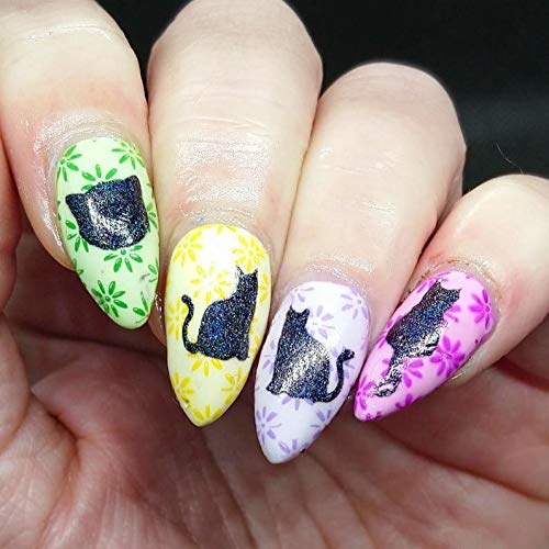 Cat Nail Vinyl Stencils - Cute Feline Nail Art Decals for DIY Manicures | Perfect for Halloween, Pet Lovers & Nail Salon Designs