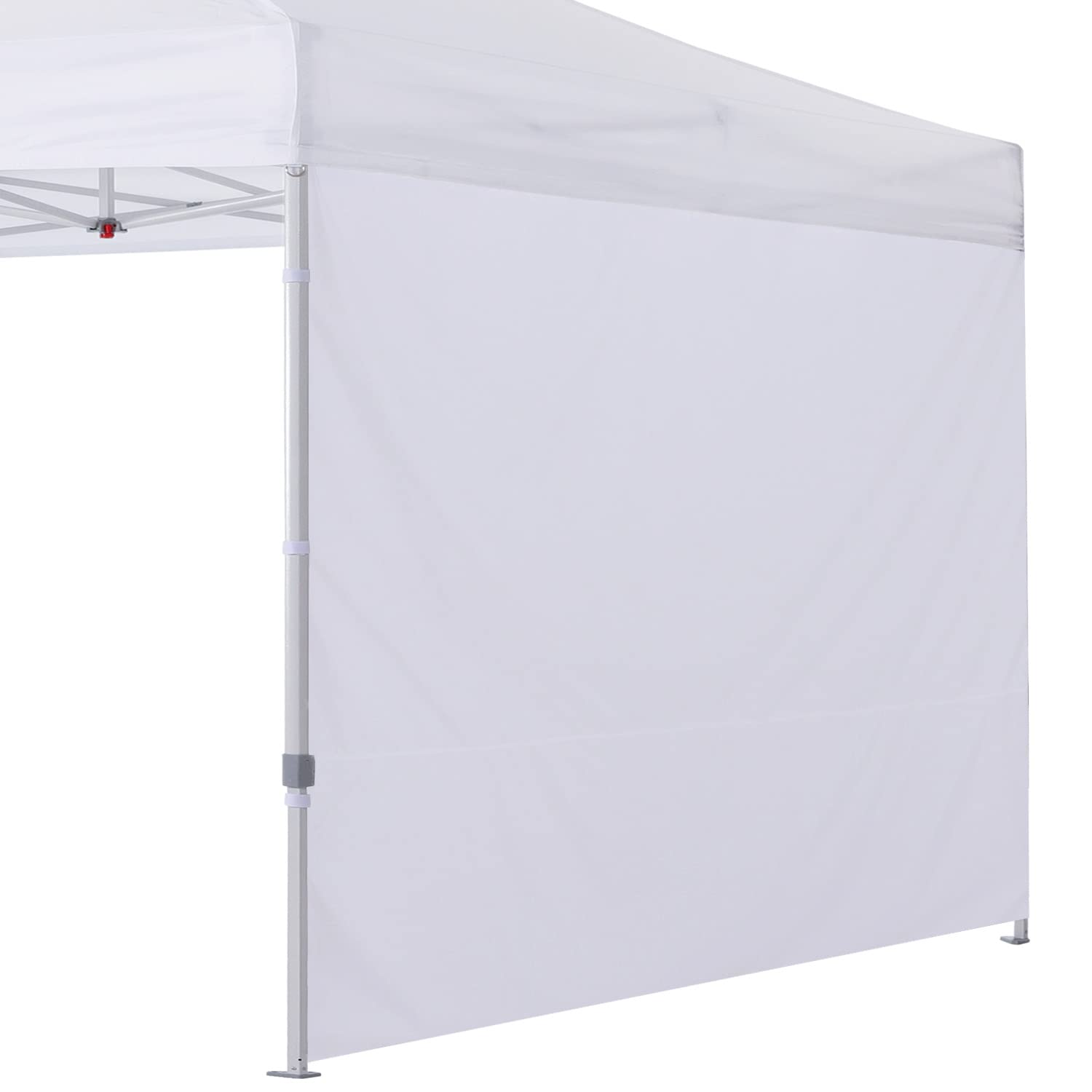 COOSHADE Instant Canopy SunWall 10x10 Pop Up Tent Side Wall - 1 Pack White Sun Shade Panel for Outdoor Events, Beach, Camping & Backyard Parties