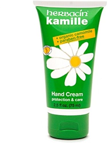 Herbacin Kamille Hand Cream - Paraben Free, 2.5 oz (6 Pack) | Moisturizing Dry Skin Care for Women & Men | Perfect for Office, Travel & Winter Use
