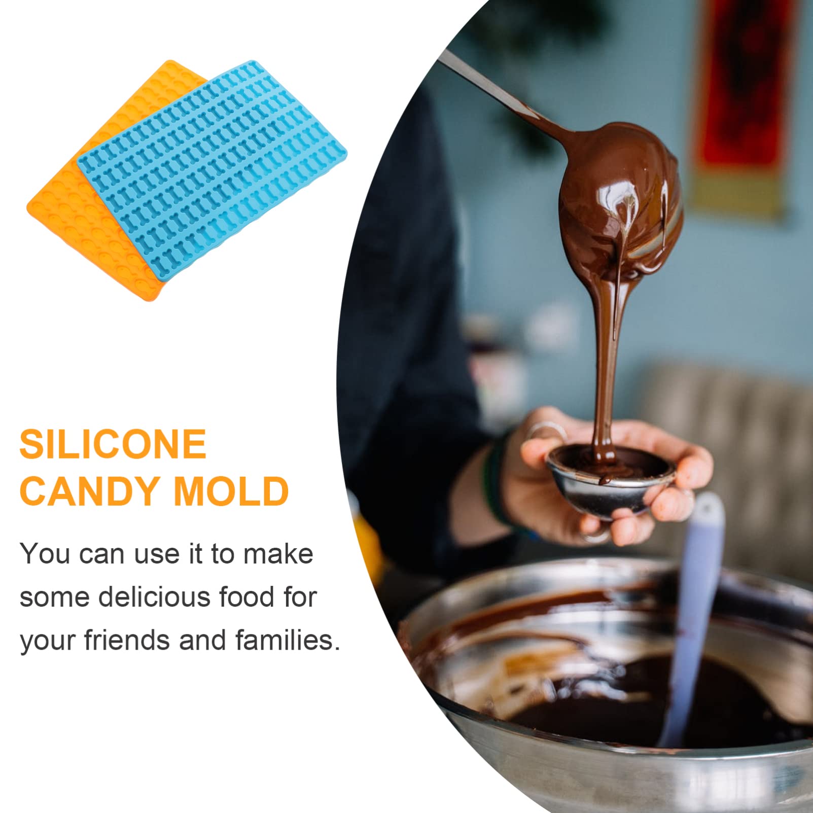 Hemoton 2-Piece Silicone Dog Paw Mold Set for Chocolate, Jelly Candy, Ice Cubes, and Baking - Perfect for DIY Dog Treats, Party Snacks, and Homemade Desserts