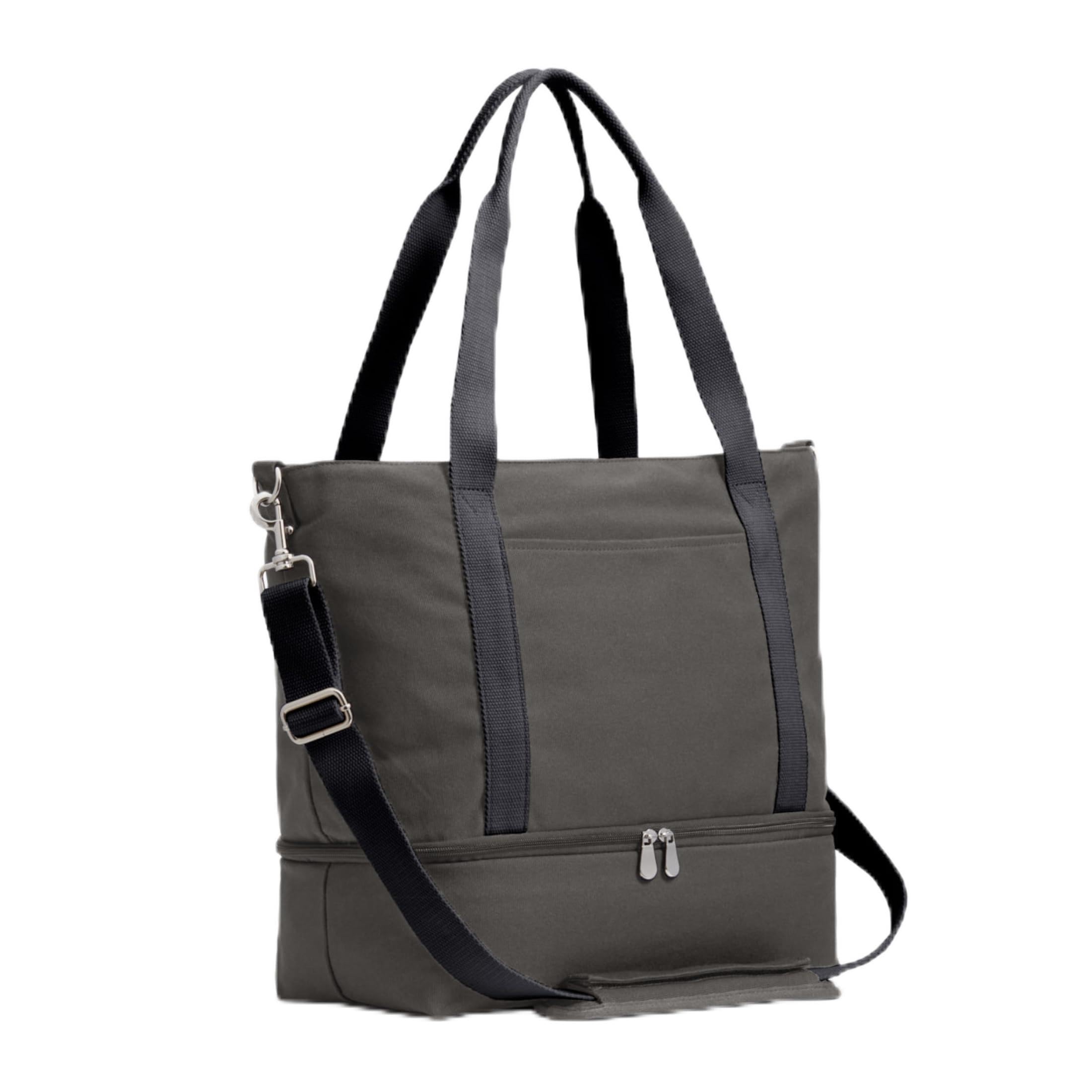 Lo & Sons Catalina Deluxe Tote Bag - Large Canvas Travel & Everyday Purse with Shoe Compartment, Luggage Sleeve & Comfortable Padded Strap | Perfect for Work, Gym, Weekend Getaways & Airplane Carry-On