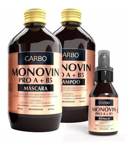 Combo Growth Monovin + Tonic Monovin Garbo (Pro A+B5) - Hair Growth & Scalp Treatment Set for Men & Women - Perfect for Thinning Hair & Healthy Scalp Care