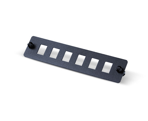 6 Port Blank Fiber Adapter Panel - Compatible with Duplex LC & Simplex SC Couplers with Screw Mounts - Ideal for Data Centers, Server Rooms & Network Installations